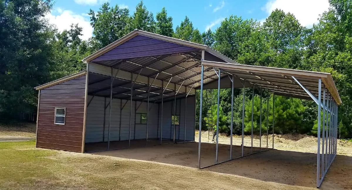 Vertical Roof Barn with Lean-tos