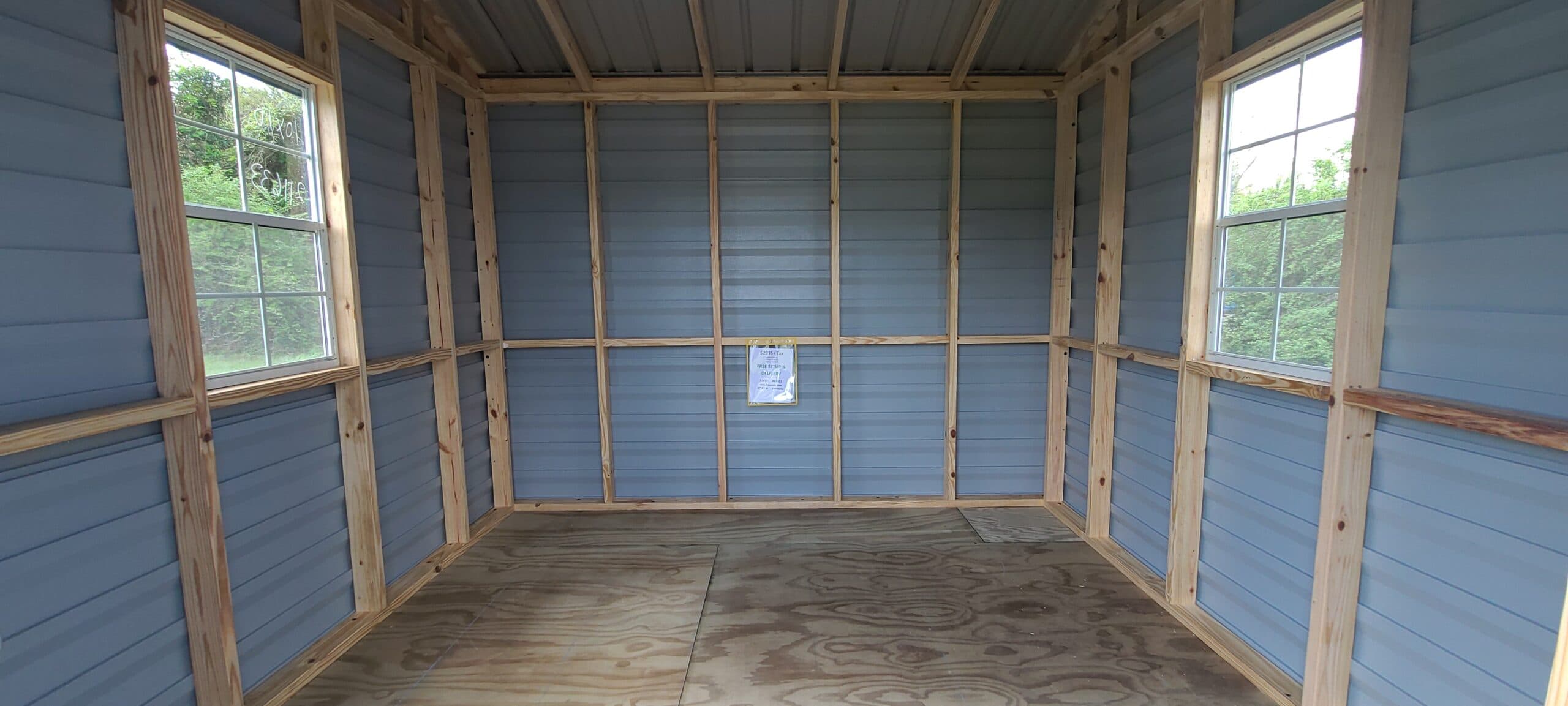 10 x 10 White Hawaiian Blue Shed — thumbnail 3