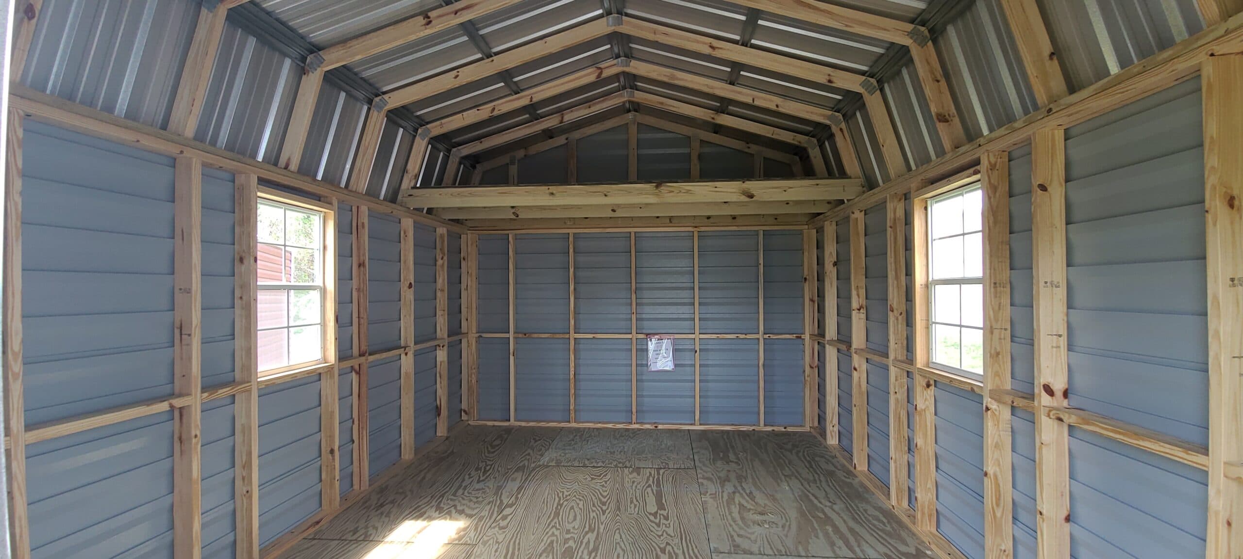12 x 16 Charcoal White Outdoor Shed — thumbnail 3