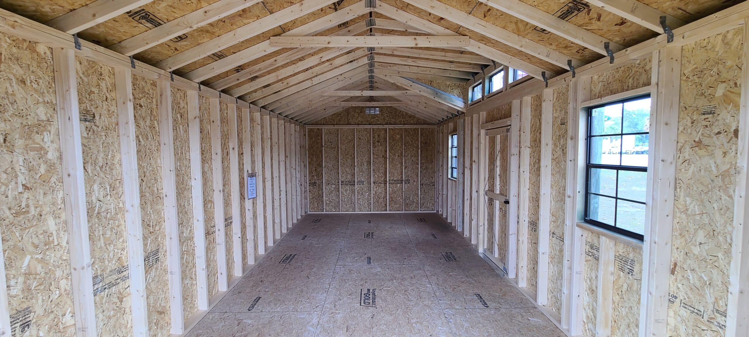 12 x 24 Green Chestnut Portable Building — thumbnail 4
