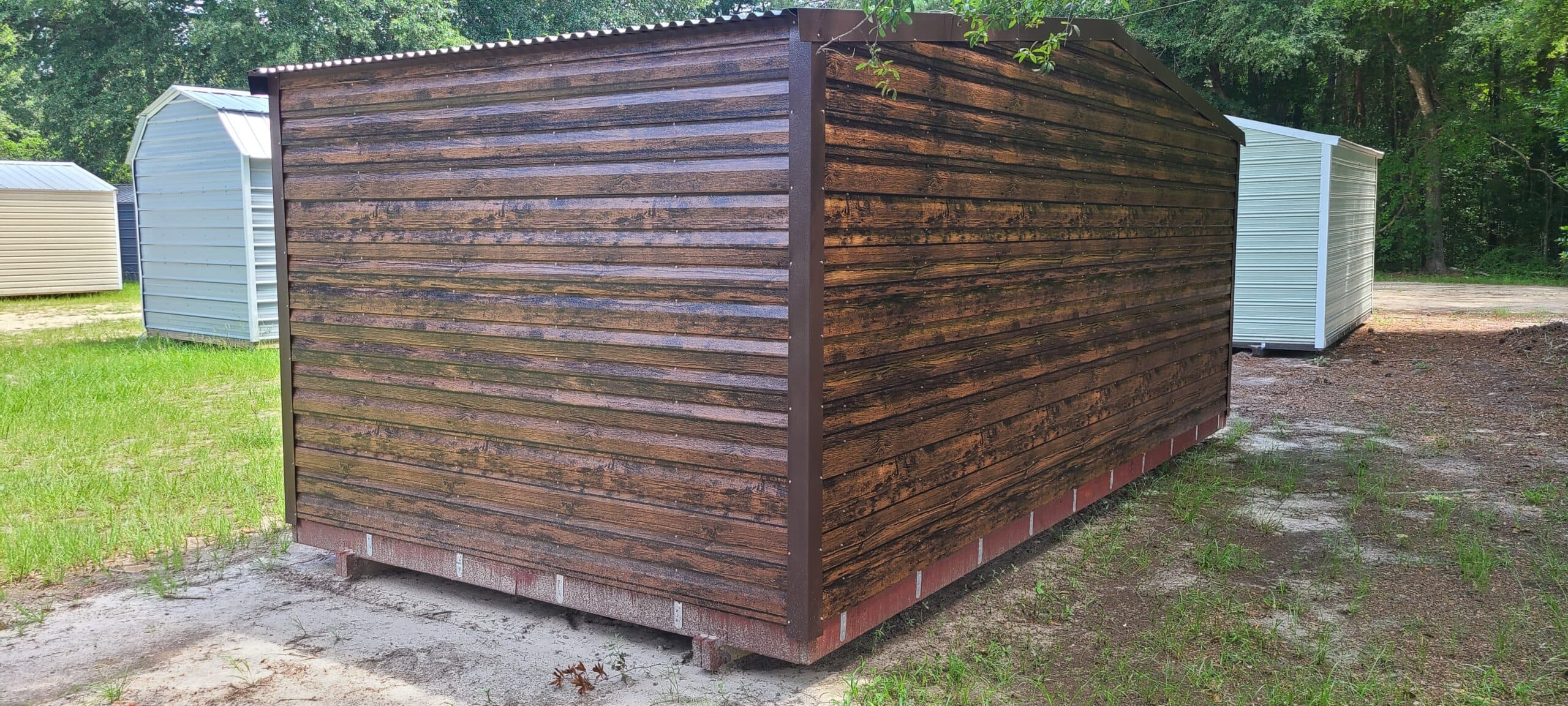 20′ x 10′ Brown Portable Storage Shed — thumbnail 2