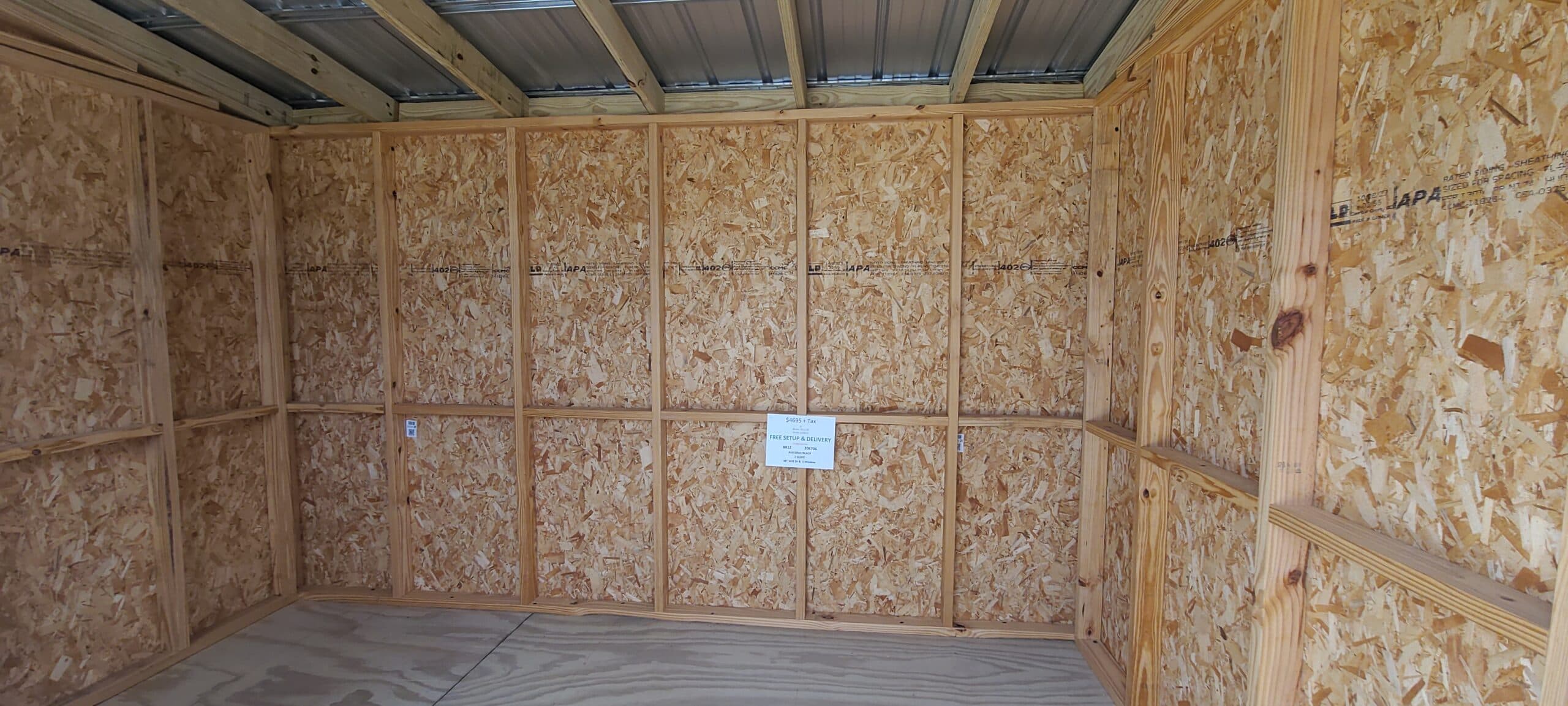 Ash Grey Black 8×12 Portable Building — thumbnail 3