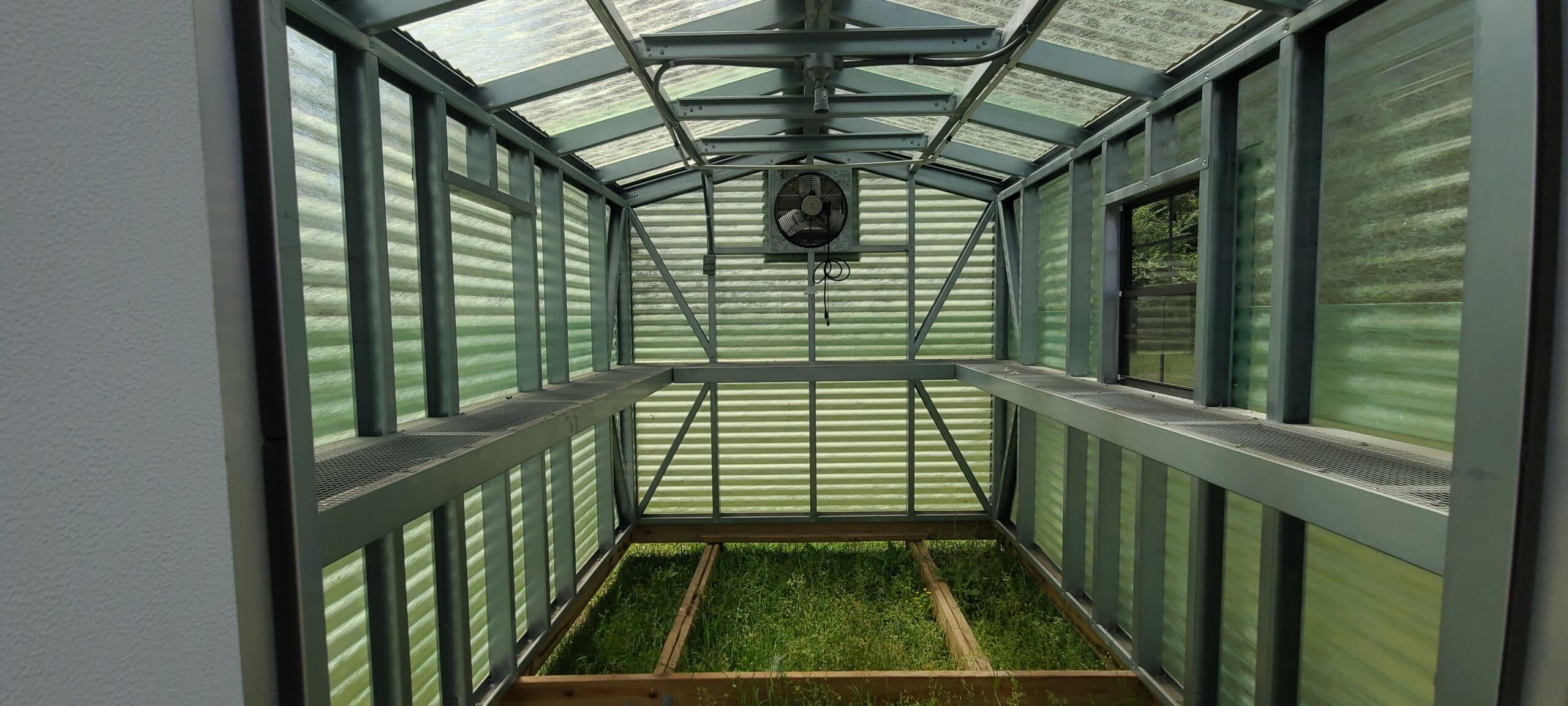 Green Fiberglass 8×12 Portable Building — thumbnail 3