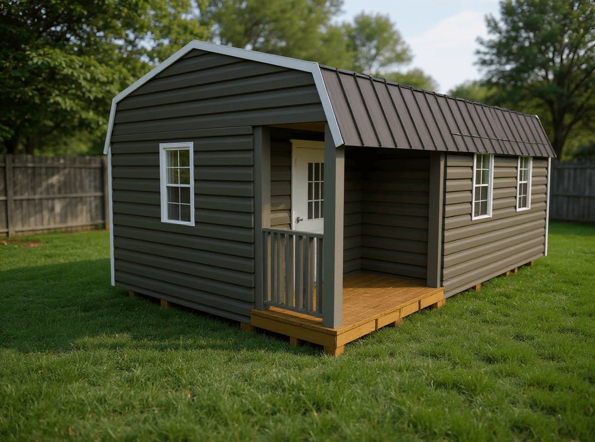Gambrel With Corner Porch