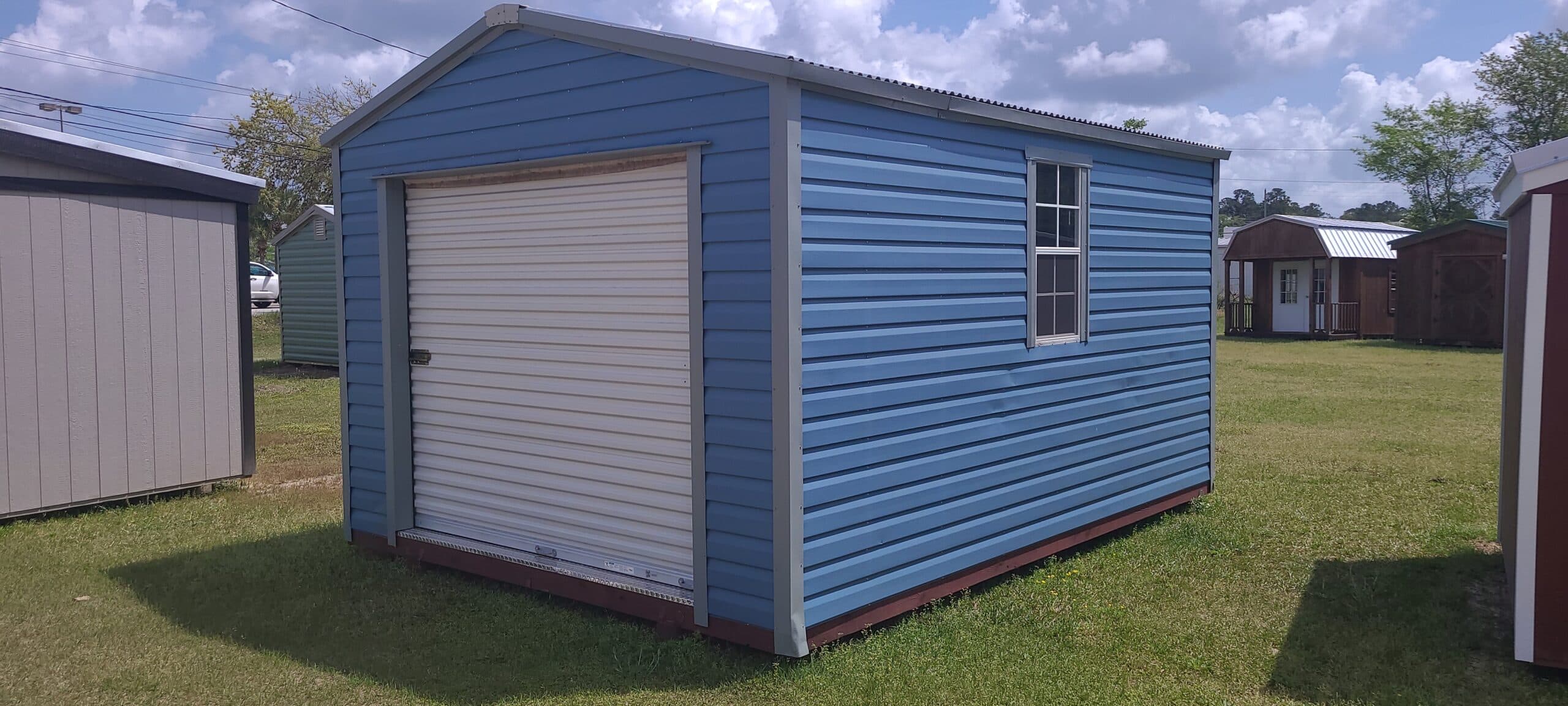 Blue Dove Grey 12×16 Portable Building