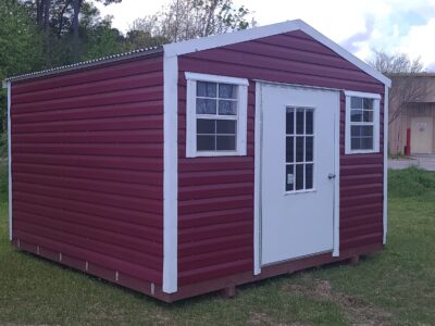 Burgandy White Outdoor shed