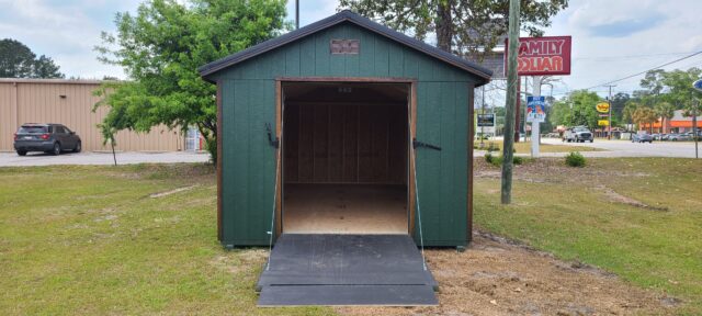 12 x 24 Green Chestnut Portable Building - Image 3